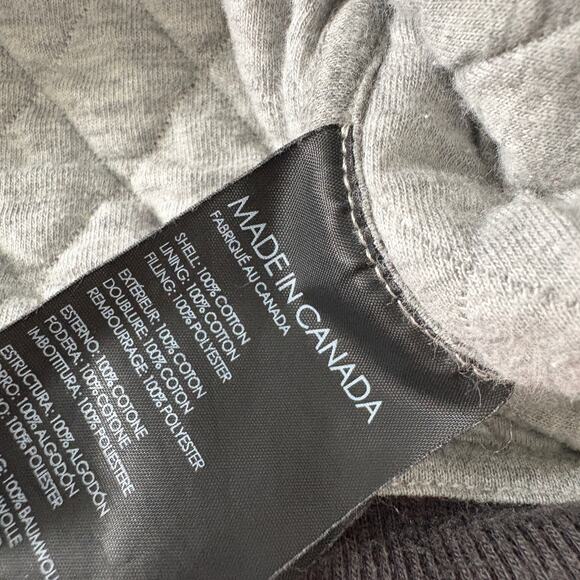 Club Monaco Quilted Herringbone Bomber Jacket XS Cotton Minimalist Streetwear - Picture 4 of 6